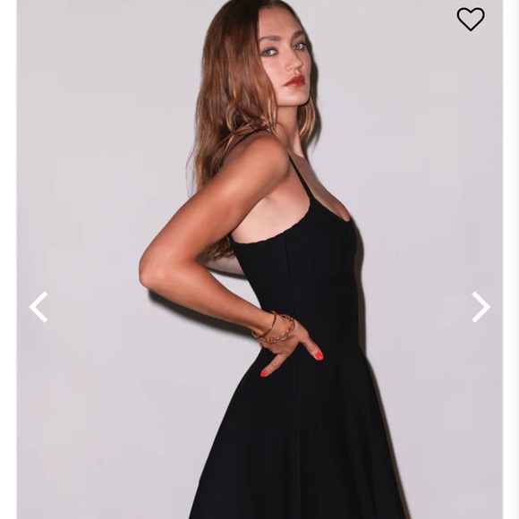 Fleur du Mal Flared Corset Dress Black Mini Fit & Flare Style curr $398. NWOT XS - Picture 4 of 4